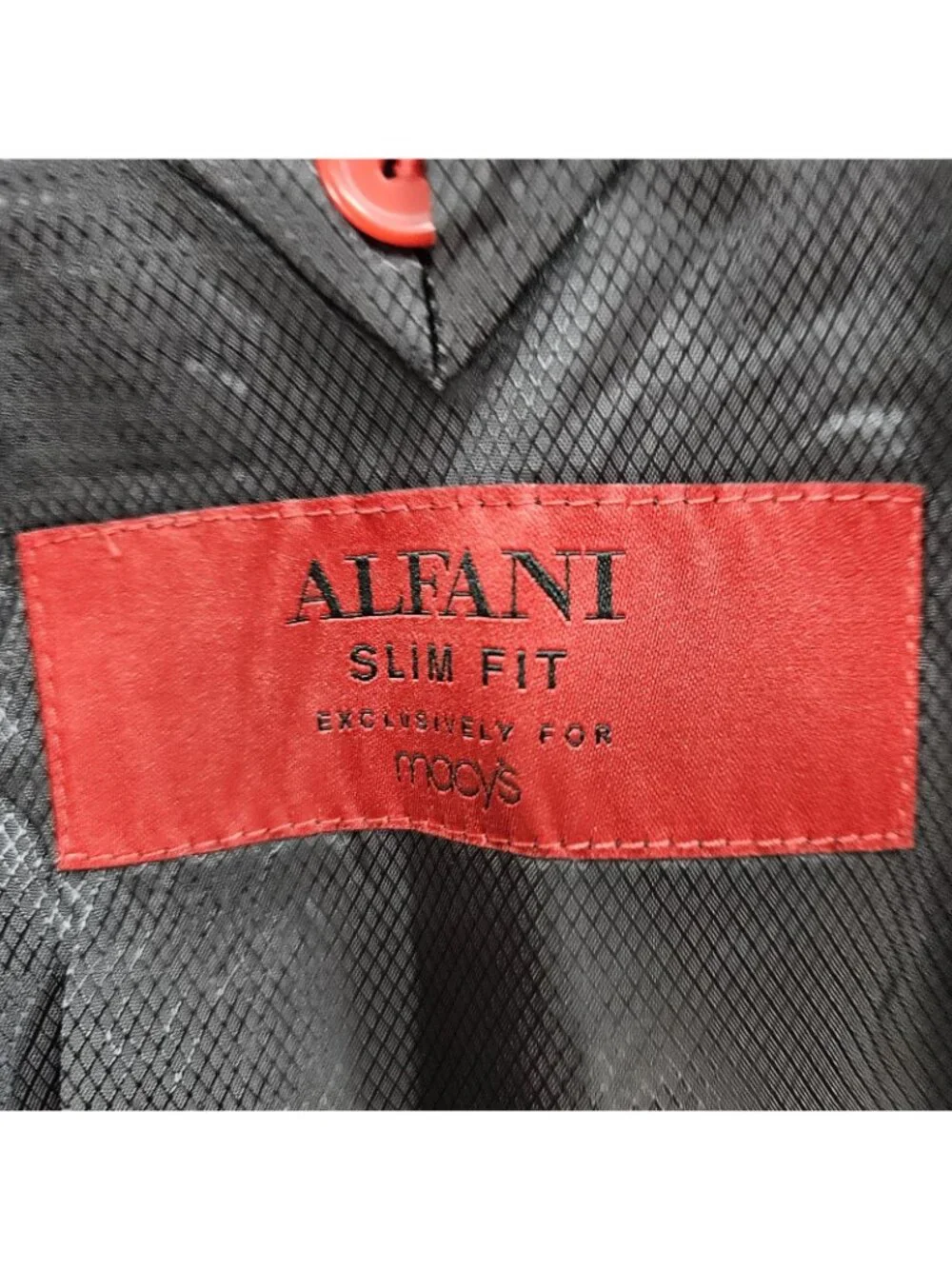 Alfani Black 100% Wool Slim Fit 2 Button Vented Notch Blazer Sport Coat 42L